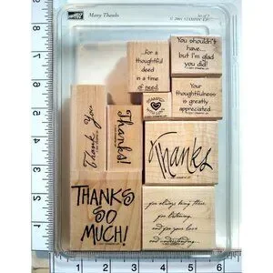 Stampin' Up! | Office | Stampin Up 20 Many Thanks Rubber Stamp Set ...